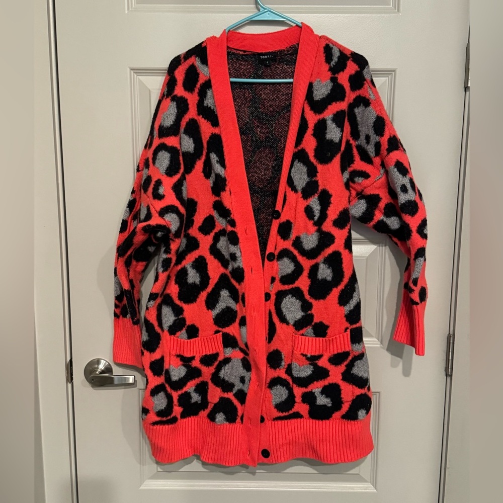 Hot Pink Cheetah Cardigan